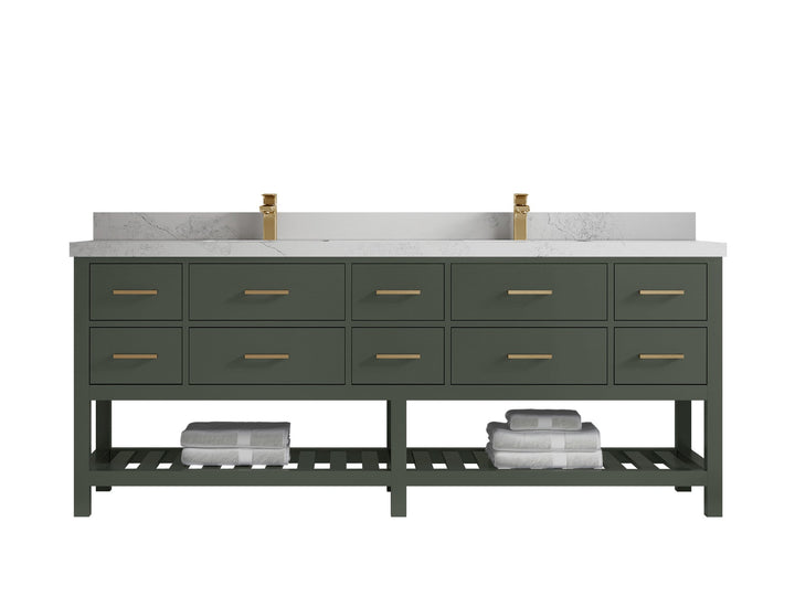Parker 84 in. W x 22 in. D Double Sink Bathroom Vanity - photo 1