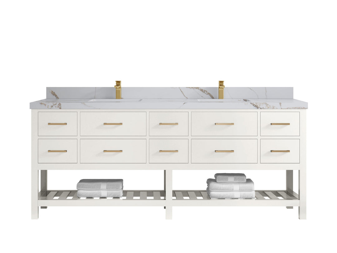 Parker 84 in. W x 22 in. D Double Sink Bathroom Vanity - Willow Bath and Vanity