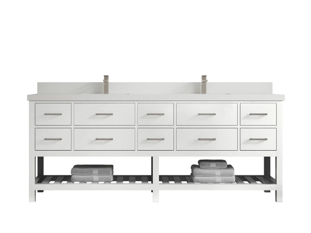 Parker 84 in. W x 22 in. D Double Sink Bathroom Vanity - Willow Bath and Vanity