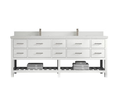 Parker 84 in. W x 22 in. D Double Sink Bathroom Vanity - photo 32