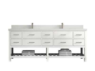 Parker 84 in. W x 22 in. D Double Sink Bathroom Vanity - Willow Bath and Vanity