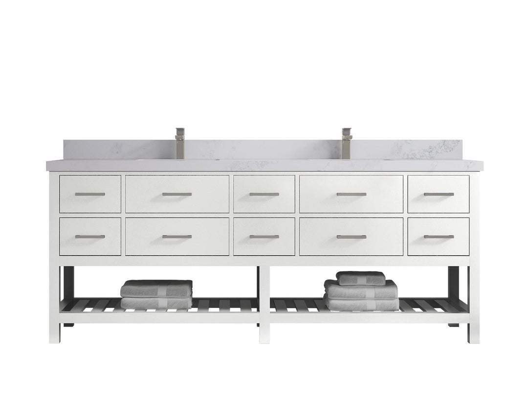 Parker 84 in. W x 22 in. D Double Sink Bathroom Vanity - Willow Bath and Vanity