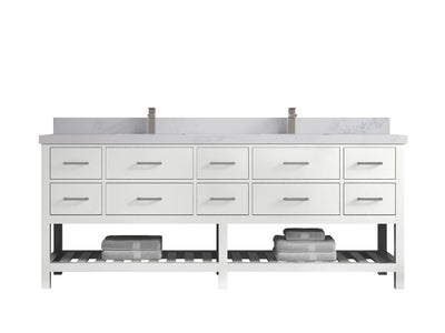 Parker 84 in. W x 22 in. D Double Sink Bathroom Vanity - Willow Bath and Vanity