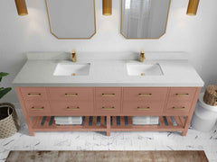 Parker 84 in. W x 22 in. D Double Sink Bathroom Vanity - photo 41