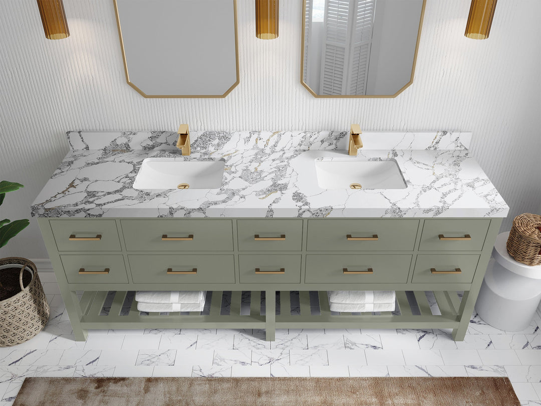 Parker 84 in. W x 22 in. D Double Sink Bathroom Vanity - Willow Bath and Vanity