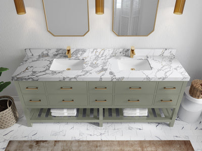 Parker 84 in. W x 22 in. D Double Sink Bathroom Vanity - Willow Bath and Vanity