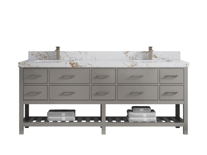 Parker 84 in. W x 22 in. D Double Sink Bathroom Vanity - photo 34