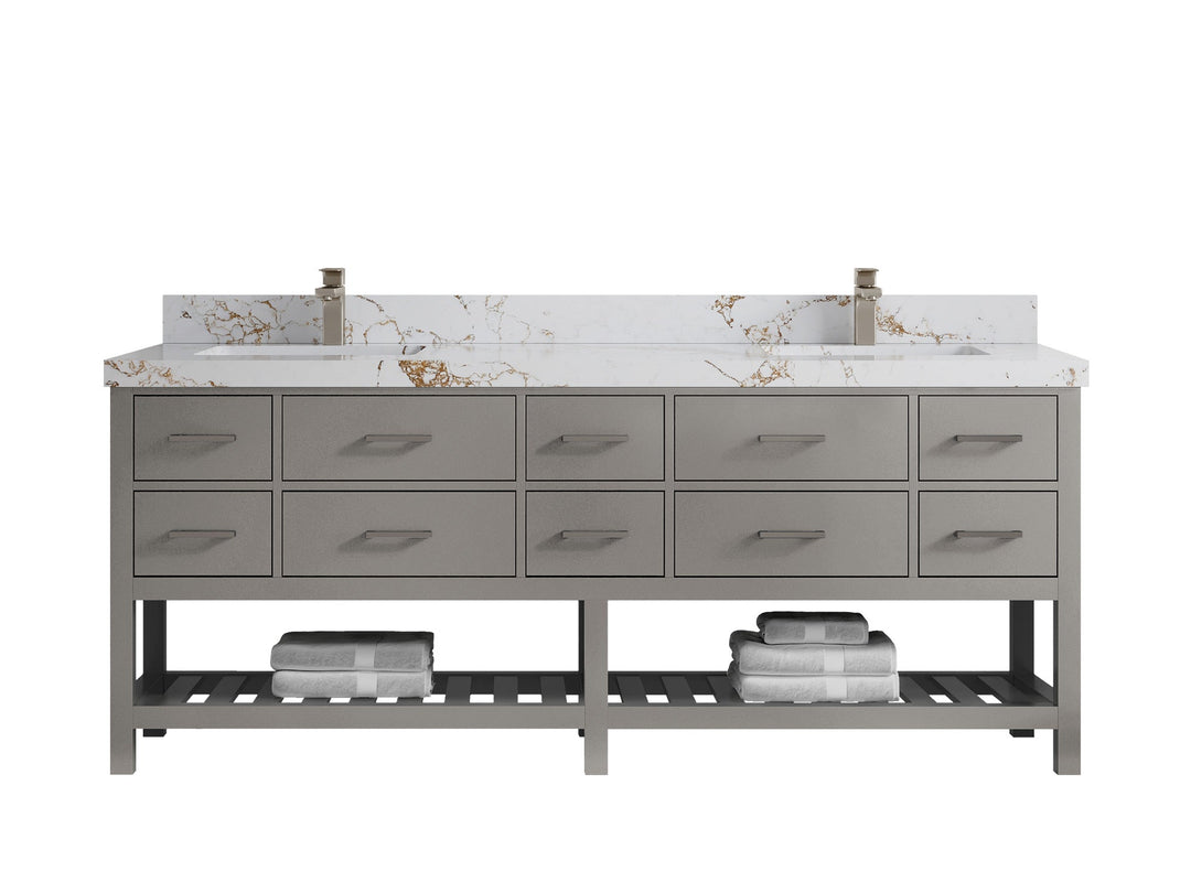 Parker 84 in. W x 22 in. D Double Sink Bathroom Vanity - Willow Bath and Vanity