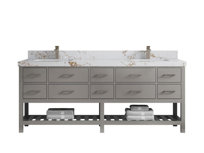 Parker 84 in. W x 22 in. D Double Sink Bathroom Vanity - Willow Bath and Vanity