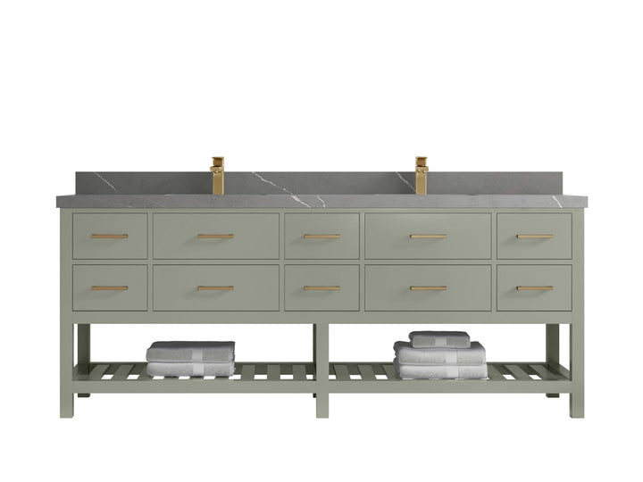 Parker 84 in. W x 22 in. D Double Sink Bathroom Vanity - photo 32