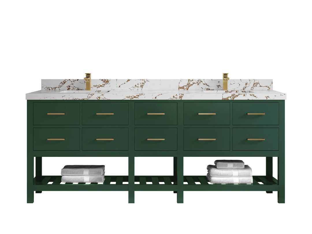 Parker 84 in. W x 22 in. D Double Sink Bathroom Vanity | 
              
                Lafayette Green
                
                  
             - PRK_LGN_CA_BK_84 - photo №17