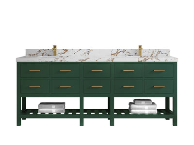 Parker 84 in. W x 22 in. D Double Sink Bathroom Vanity - Willow Bath and Vanity