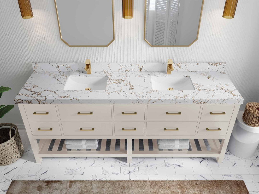 Parker 84 in. W x 22 in. D Double Sink Bathroom Vanity - Willow Bath and Vanity