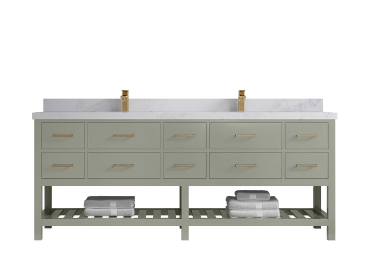 Parker 84 in. W x 22 in. D Double Sink Bathroom Vanity - photo 22