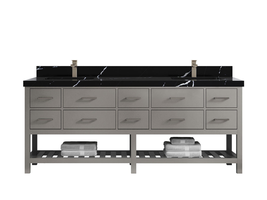 Parker 84 in. W x 22 in. D Double Sink Bathroom Vanity - Willow Bath and Vanity
