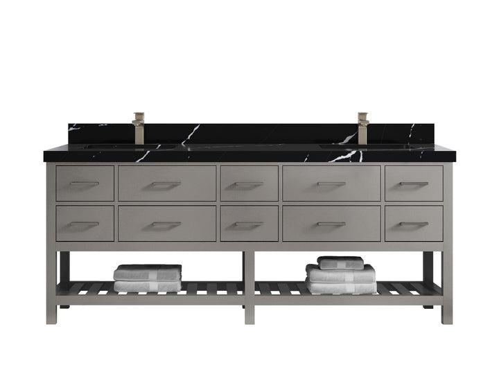 Parker 84 in. W x 22 in. D Double Sink Bathroom Vanity - photo 8