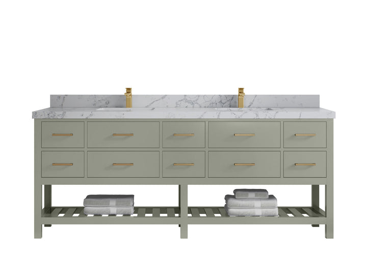 Parker 84 in. W x 22 in. D Double Sink Bathroom Vanity - photo 36