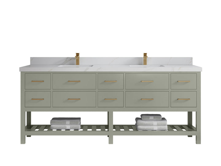 Parker 84 in. W x 22 in. D Double Sink Bathroom Vanity - photo 26