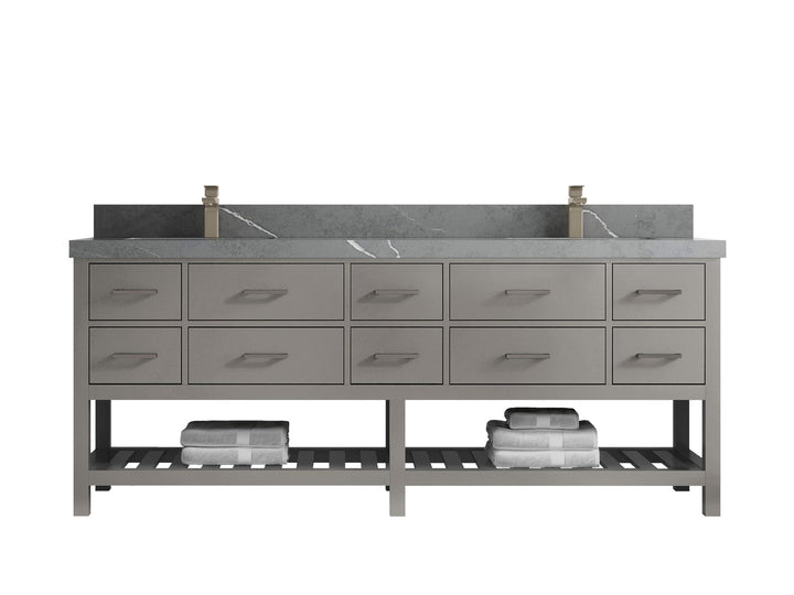 Parker 84 in. W x 22 in. D Double Sink Bathroom Vanity - photo 28