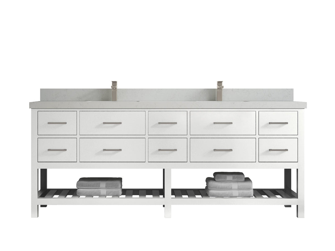Parker 84 in. W x 22 in. D Double Sink Bathroom Vanity - Willow Bath and Vanity