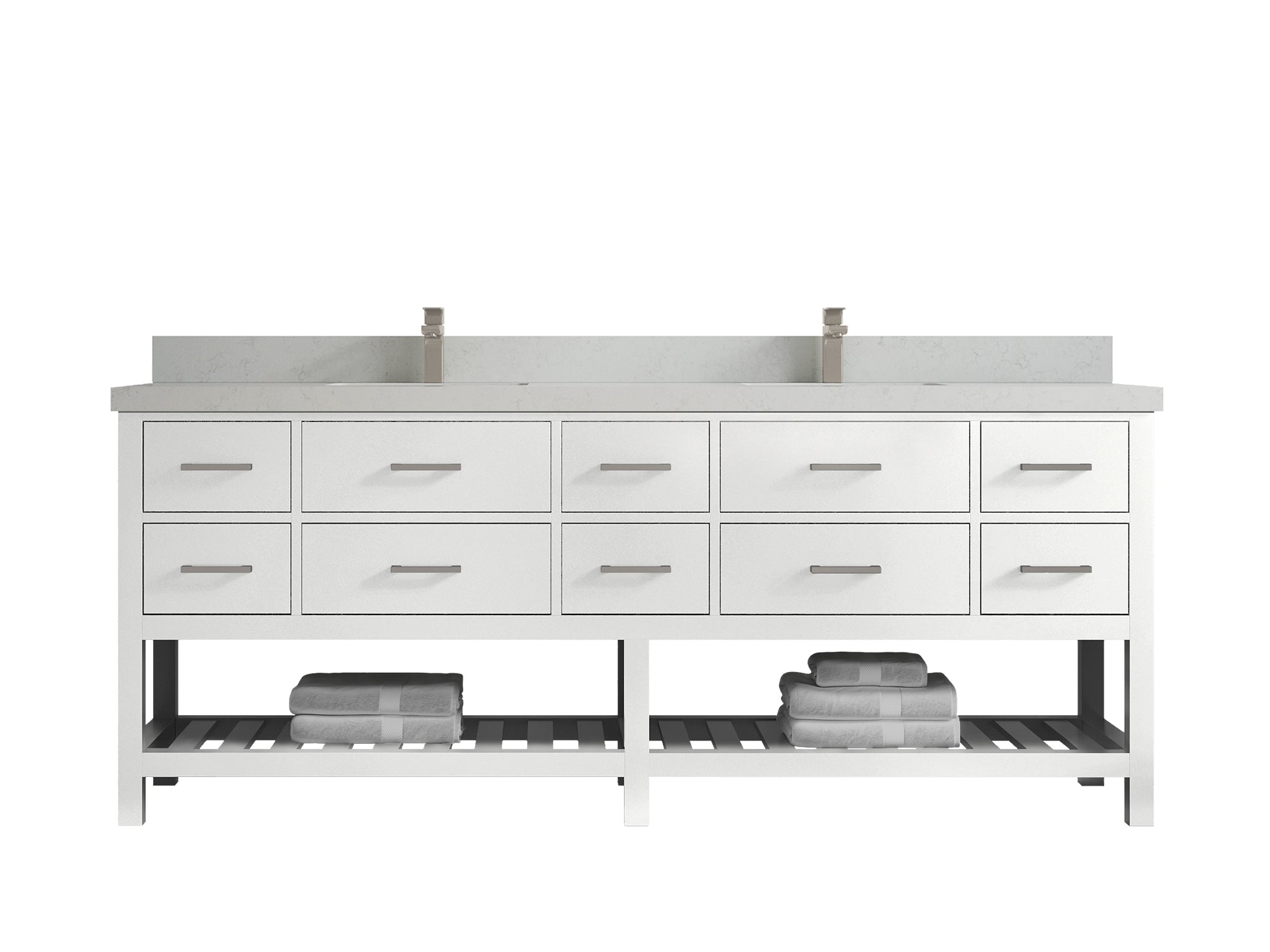 Parker 84 in. W x 22 in. D Double Sink Bathroom Vanity - Willow Bath and Vanity
