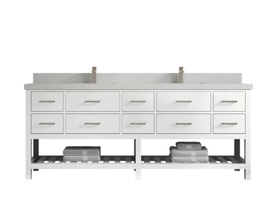 Parker 84 in. W x 22 in. D Double Sink Bathroom Vanity - Willow Bath and Vanity