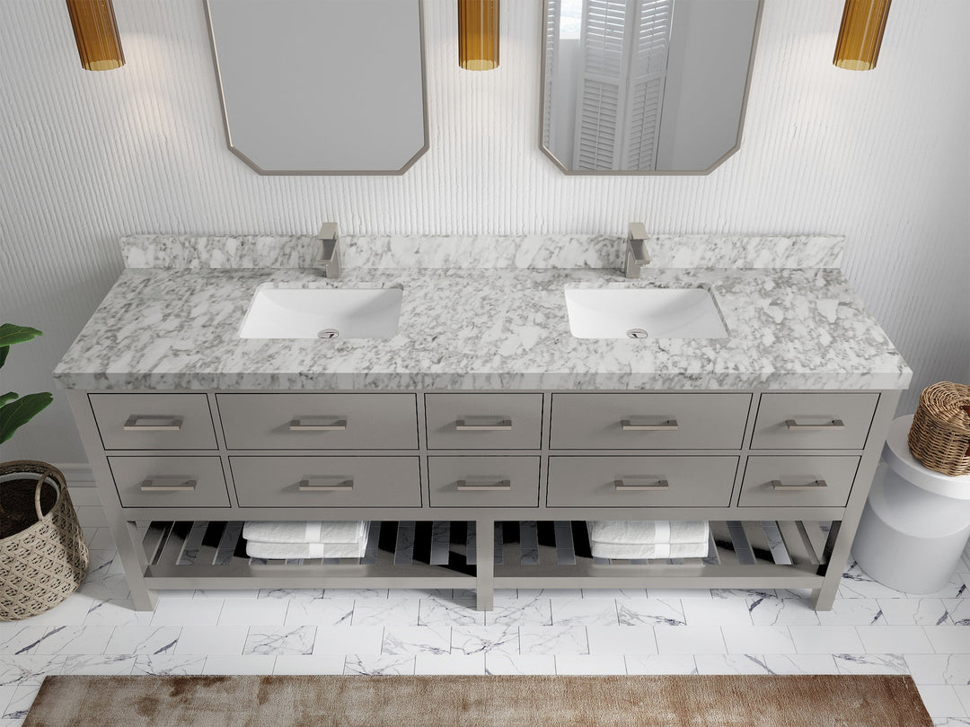 Parker 84 in. W x 22 in. D Double Sink Bathroom Vanity - Willow Bath and Vanity