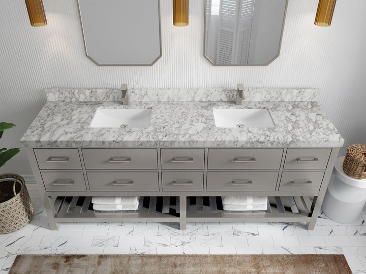 Parker 84 in. W x 22 in. D Double Sink Bathroom Vanity - photo 9