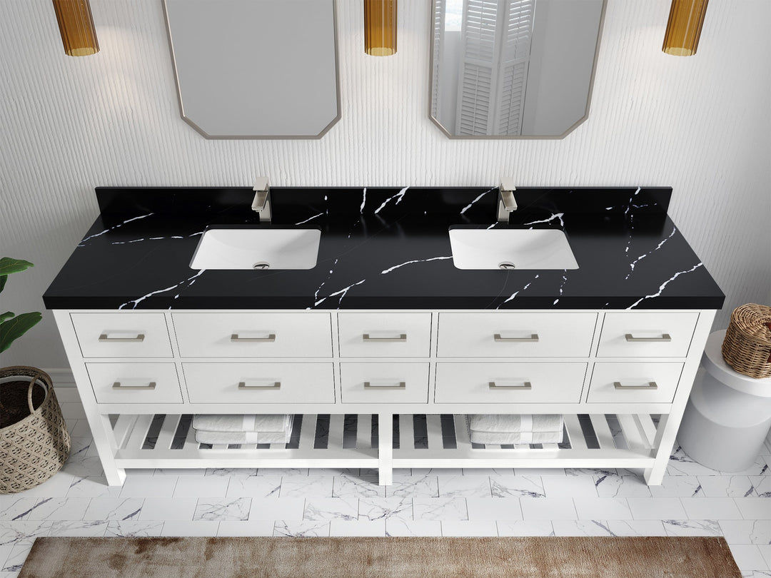 Parker 84 in. W x 22 in. D Double Sink Bathroom Vanity - Willow Bath and Vanity