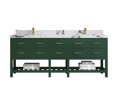 Parker 84 in. W x 22 in. D Double Sink Bathroom Vanity - Willow Bath and Vanity