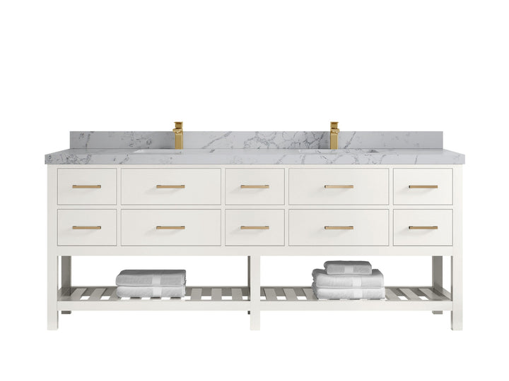 Parker 84 in. W x 22 in. D Double Sink Bathroom Vanity - photo 36