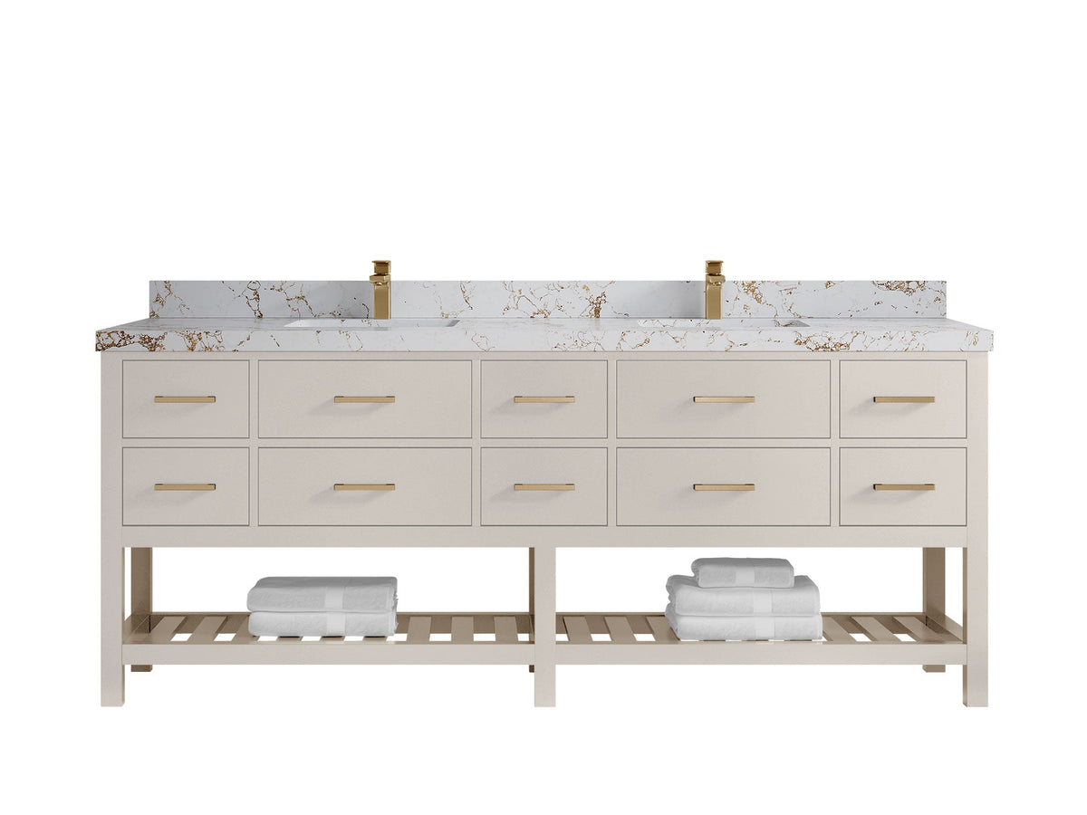 Parker 84 in. W x 22 in. D Double Sink Bathroom Vanity - Willow Bath and Vanity
