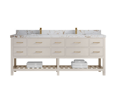 Parker 84 in. W x 22 in. D Double Sink Bathroom Vanity - Willow Bath and Vanity