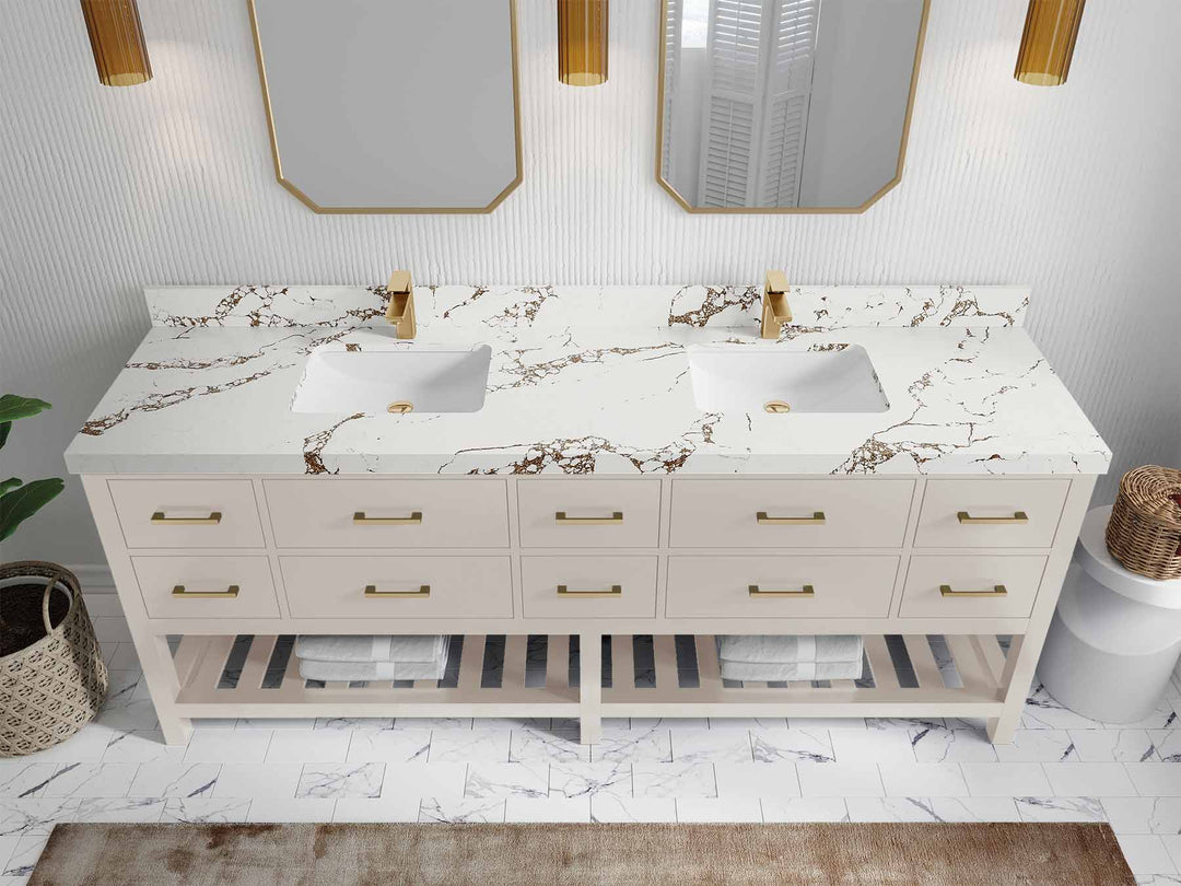 Parker 84 in. W x 22 in. D Double Sink Bathroom Vanity - Willow Bath and Vanity