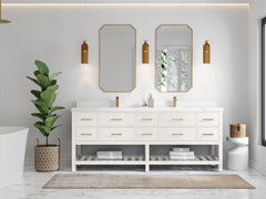 Parker 84 in. W x 22 in. D Double Sink Bathroom Vanity - photo 4