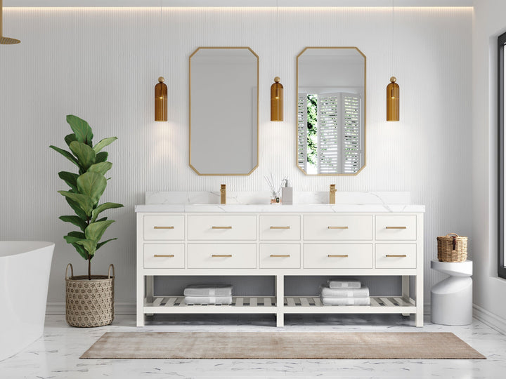 Parker 84 in. W x 22 in. D Double Sink Bathroom Vanity - photo 4