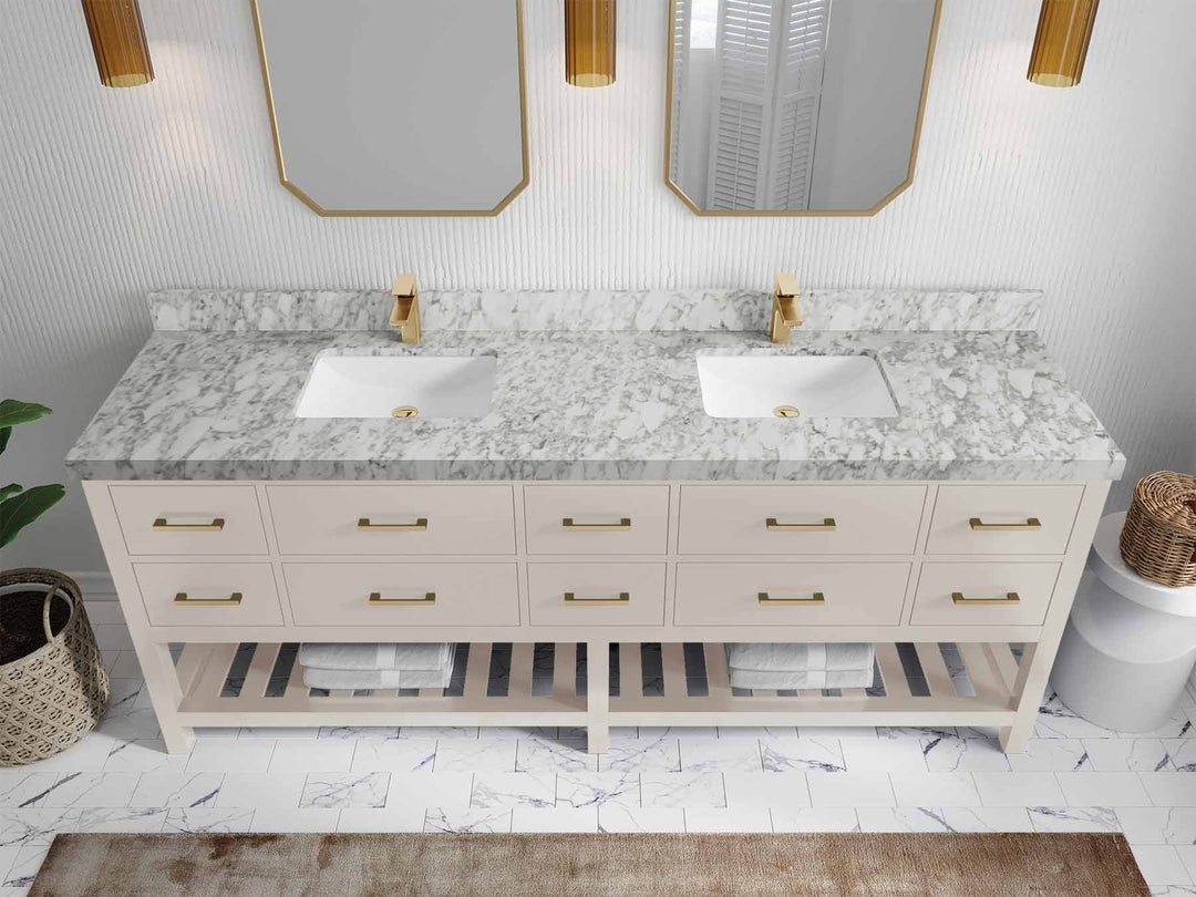 Parker 84 in. W x 22 in. D Double Sink Bathroom Vanity - Willow Bath and Vanity