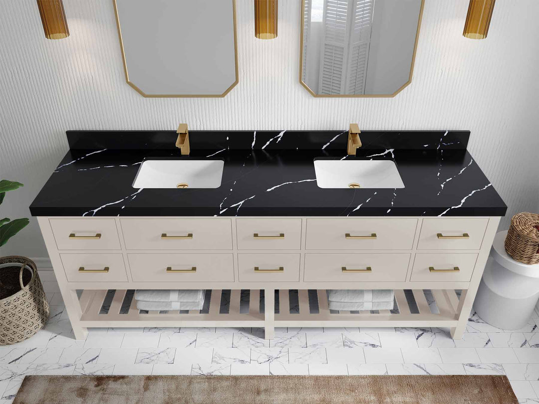 Parker 84 in. W x 22 in. D Double Sink Bathroom Vanity - Willow Bath and Vanity