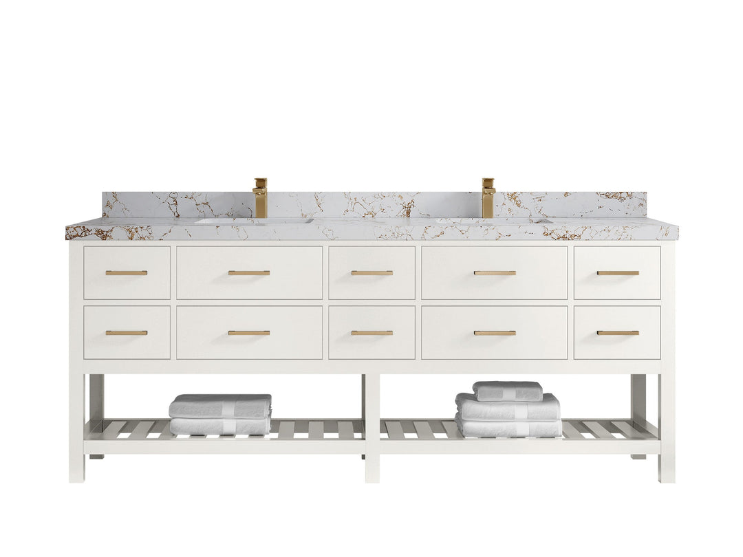 Parker 84 in. W x 22 in. D Double Sink Bathroom Vanity - Willow Bath and Vanity