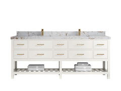 Parker 84 in. W x 22 in. D Double Sink Bathroom Vanity - photo 1