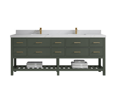 Parker 84 in. W x 22 in. D Double Sink Bathroom Vanity - Willow Bath and Vanity