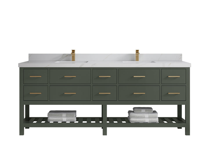 Parker 84 in. W x 22 in. D Double Sink Bathroom Vanity - photo 8