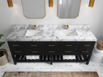 Parker 84 in. W x 22 in. D Double Sink Bathroom Vanity - Willow Bath and Vanity