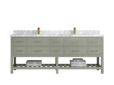 Parker 84 in. W x 22 in. D Double Sink Bathroom Vanity - Willow Bath and Vanity
