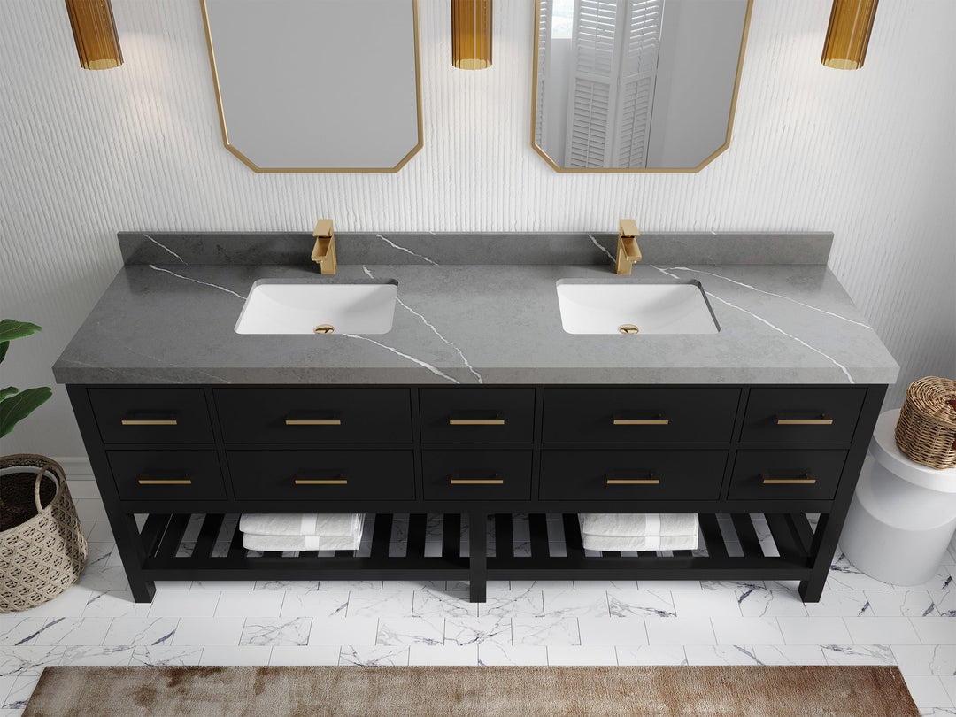 Parker 84 in. W x 22 in. D Double Sink Bathroom Vanity - Willow Bath and Vanity