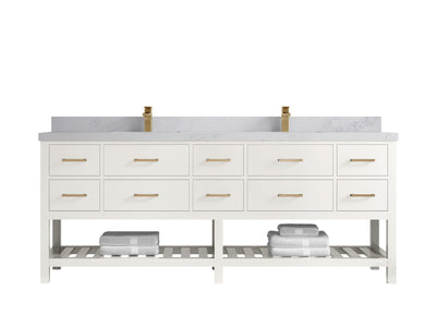 Parker 84 in. W x 22 in. D Double Sink Bathroom Vanity - Willow Bath and Vanity