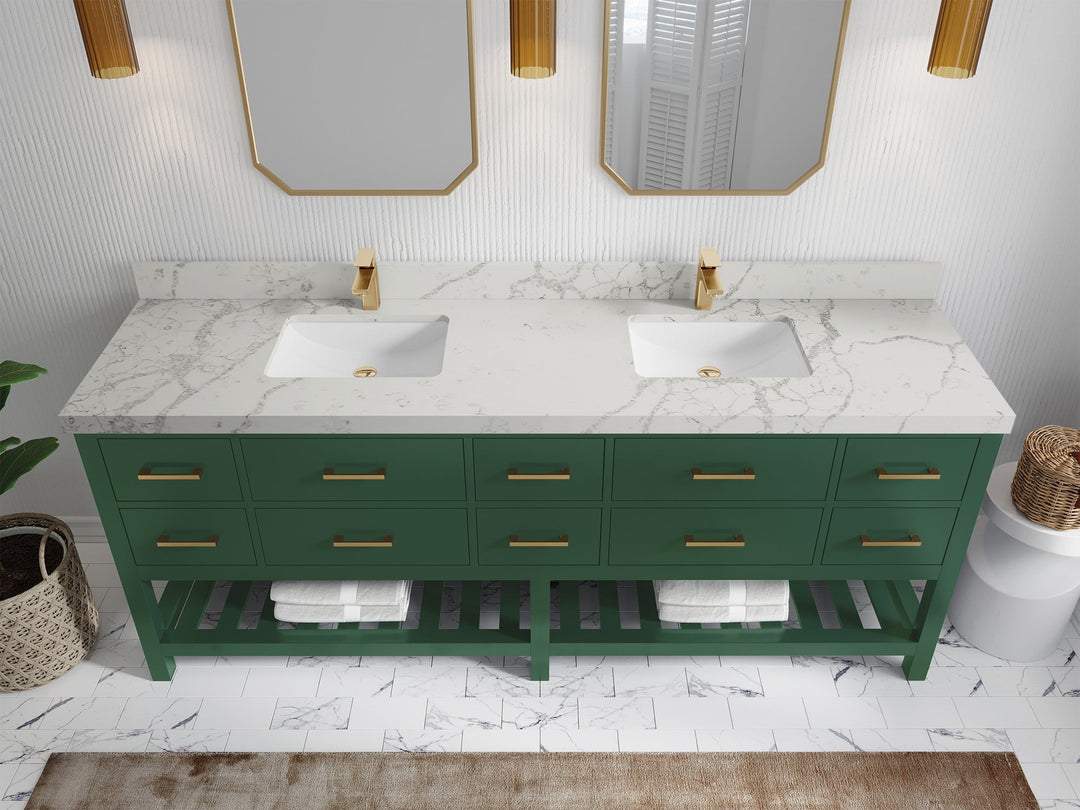 Parker 84 in. W x 22 in. D Double Sink Bathroom Vanity - Willow Bath and Vanity