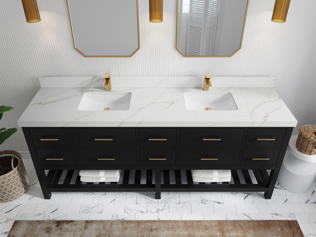 Parker 84 in. W x 22 in. D Double Sink Bathroom Vanity - Willow Bath and Vanity