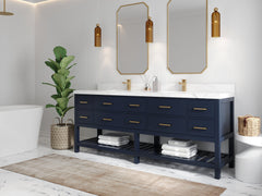 Parker 84 in. W x 22 in. D Double Sink Bathroom Vanity - photo 2