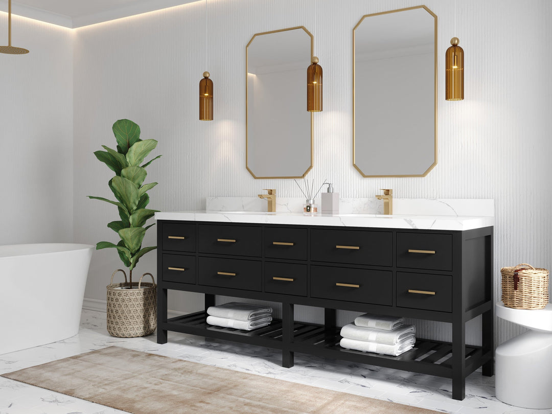 Parker 84 in. W x 22 in. D Double Sink Bathroom Vanity - Willow Bath and Vanity